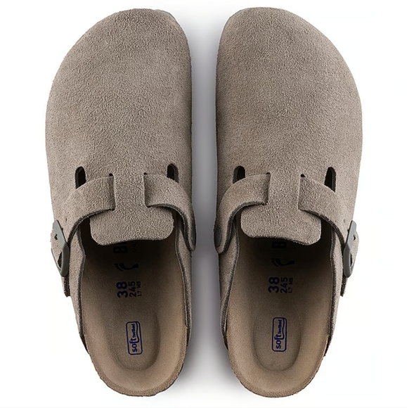 New. BIRKENSTOCK Boston suede Stone Coin - Picture 2 of 3